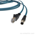 M8 till RJ45 4-stationskatt 5e Ethernet-kabel